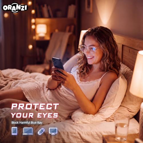 Image of 98.6% Blue Light Blocking Glasses for Computer Gaming Anti Eyestrain | Anti Harmful Blue Ray for Better Sleep, Amber High-definition Lens Anti Fatigue & Eye Strain, Lightweight Comfort Frames