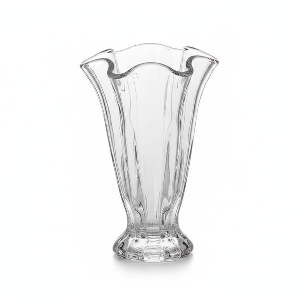 Vase en cristal pour décoration de table basse et fleurs fraîches