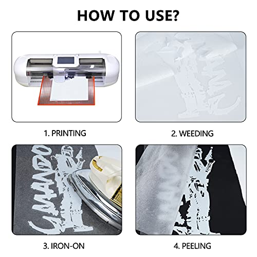 Image of guangyintong Glitter White Heat Transfer Vinyl HTV Rolls, 12 inch x 8ft Iron on Vinyl for T Shirts HTV Vinyl for All Cutter Machines Easy to Cut & Weed for Heat Vinyl Design