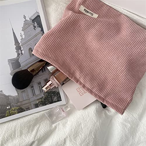 Cosmetic Bags For Women - Corduroy Cosmetic Bag Aesthetic Women Handbags Purses Smile Dots Makeup Organizer Storage Makeup Bag Girls Gift #TOP4