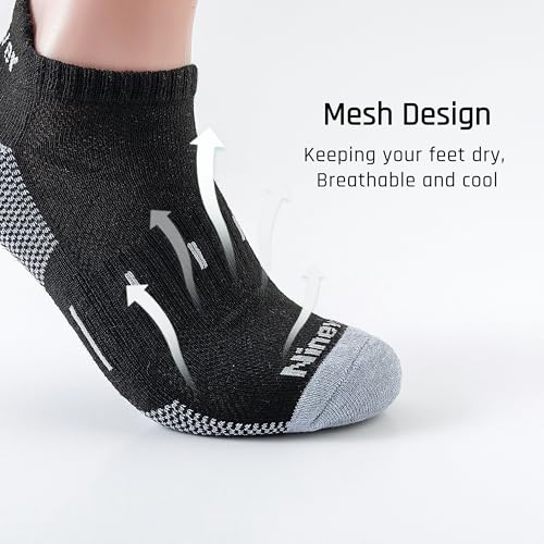 Breathable Comfort Performance Athletic Ankle Socks Thick Cushioned No Show Socks 10 Pairs3