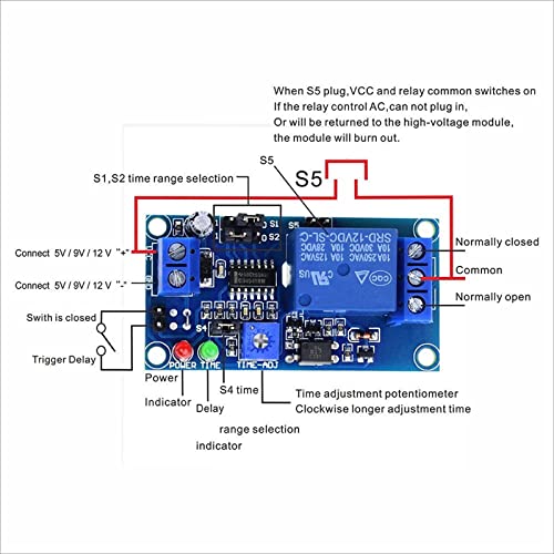 Relais de retard DC 12V programmable pour contrôle marche arrêt - 4