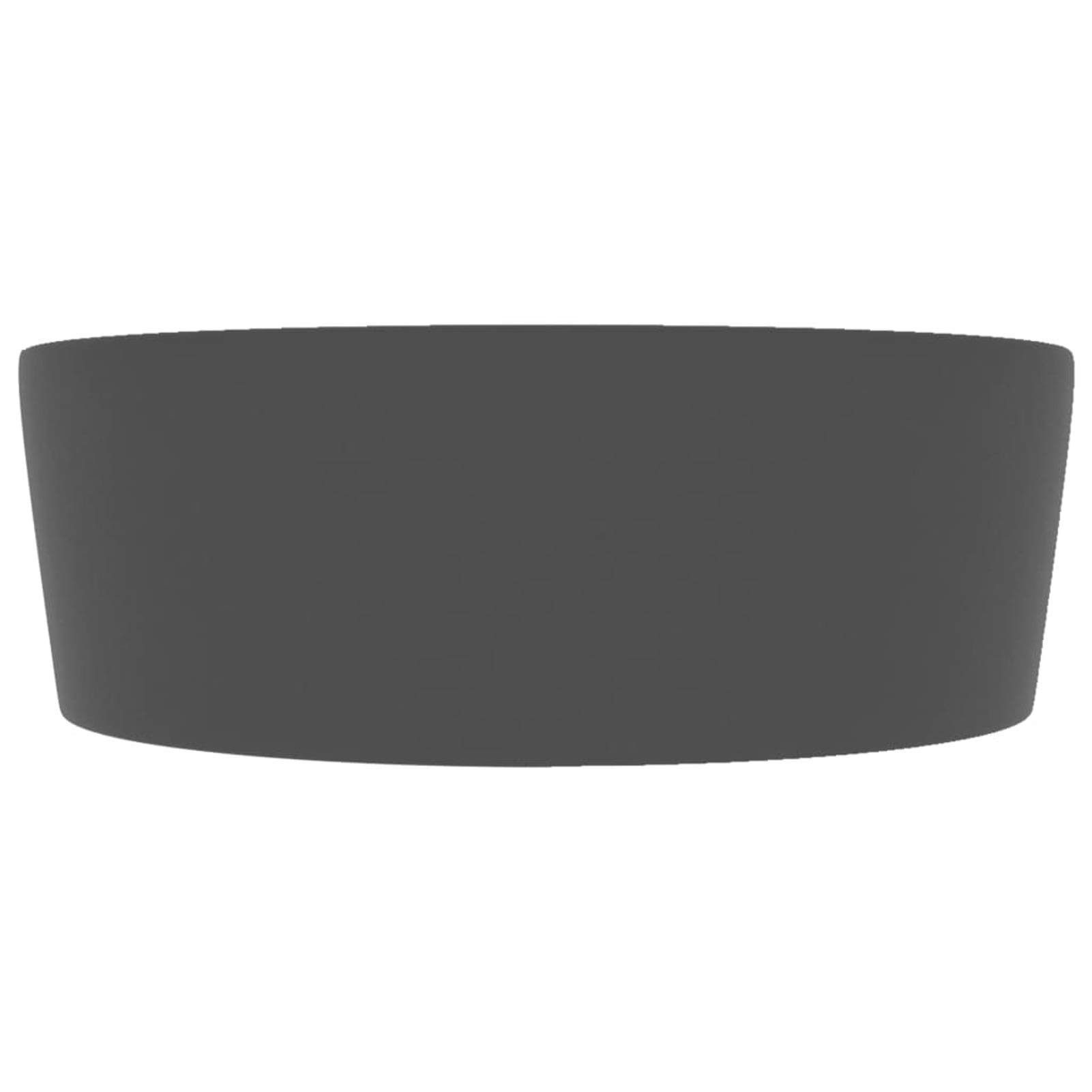 Lavabo Lujoso con rebosadero cerámica Gris Oscuro Mate 36x13 cm, Fregadero, Lavabo Baño, Lavamanos Baño, Lavatorio Casa De Banho, Mueble Lavabo sobre Encimera