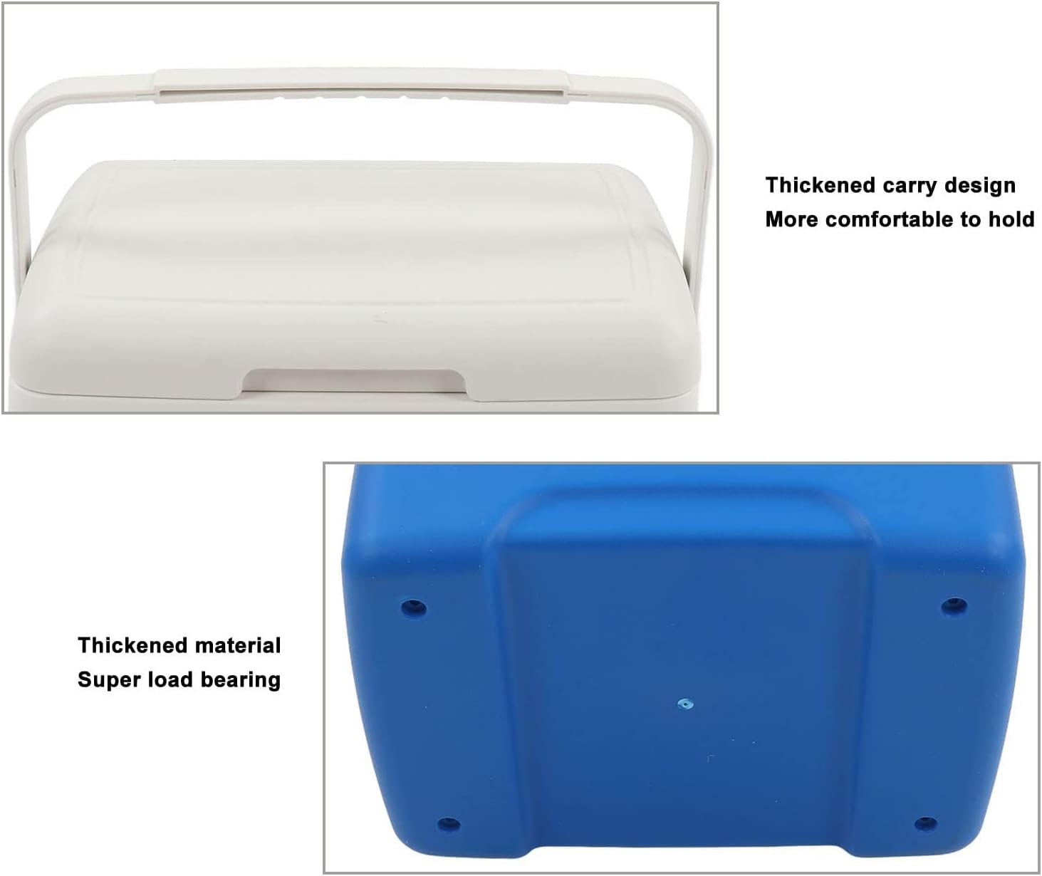 13.8L Insulated Portable Cooler, Ice Retention Hard Cooler, Keeps Ice up to 76 Hours, Ice Chest Lunch Box with Heavy Duty Handle for Picnic Camping Fishing.