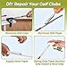 Lwuey Golf Grip Kit for Regripping Golf Clubs, Aluminum Vise Clamp Quick Release Shaft Removal Tool Include Retractable Hook Blade, 15 Tapes Strips, Grip Tape Remover, Bench Vise and Rubber Clamps
