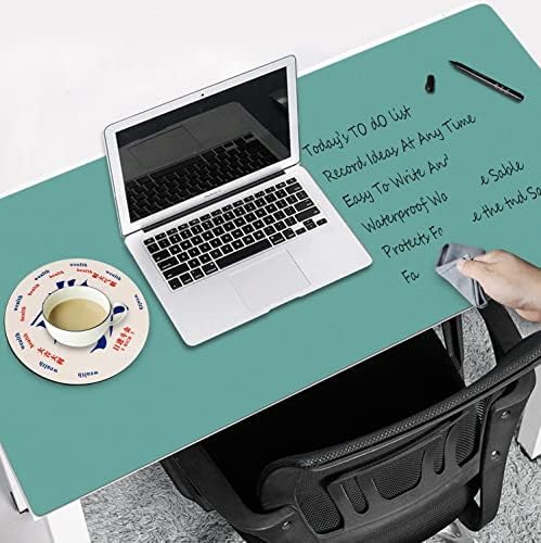 Magnetic Dry Erase Desk Mat for Making Plans,31.5"x15.7" Writable & Erasable Desk Mouse Pad with 2 Markers & 2 Cloths,Waterproof Writing Desk Pad for