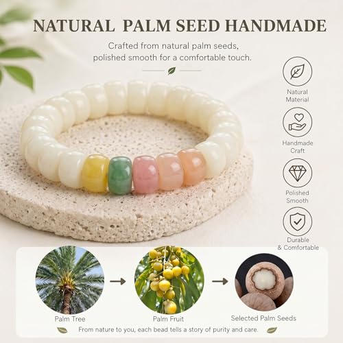 Image of Frodete Bodhi Fidget Bracelet Seed Stretch Anxiety Relief Healing Jewelry