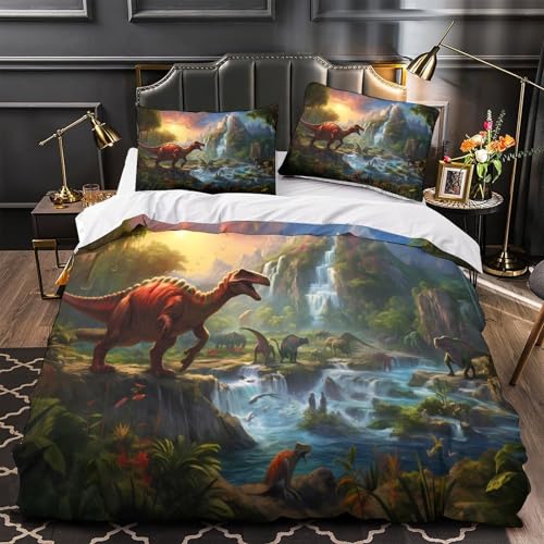 Housse de Couette 3D Effet Prehistoric en Microfibre Premium