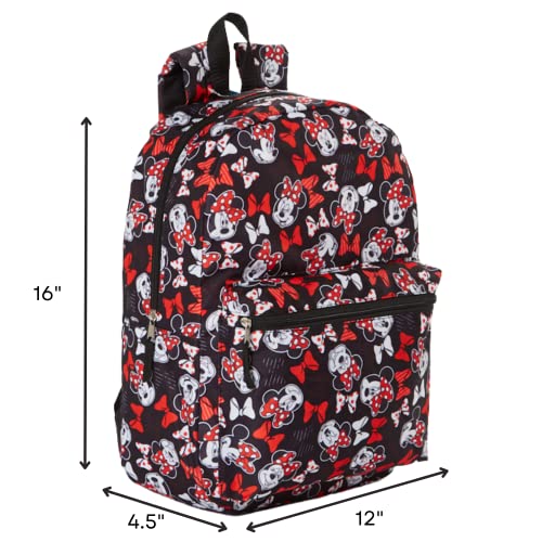 Disney Minnie Mouse Backpack For Kids And Adults, 16 Inch, Red And Black #TOP1
