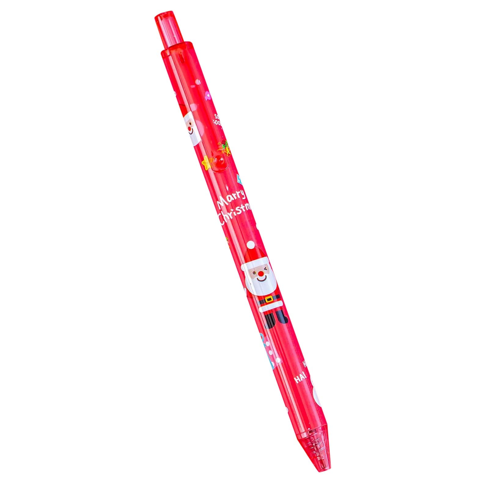 YebuttCandy Cane Pens, Christmas Press Gel Pen Student Stationery Black Press Creative Pen 1ML 24 Count 2 Pencils