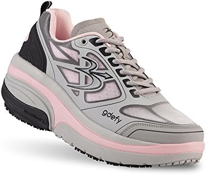 Gravity Defyer Women's G-Defy Ion Gray Pink Comfortable Walking Shoes 8.5 XW US Comfortable Walking Shoes for Heel Pain