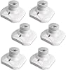 E27 Screw Light Bulb Socket Holder, E27 Lamp Holder Base, Edison Screw ES Wall Socket, Ceiling Light Fitting, AC 220-240V, White, 6pcs
