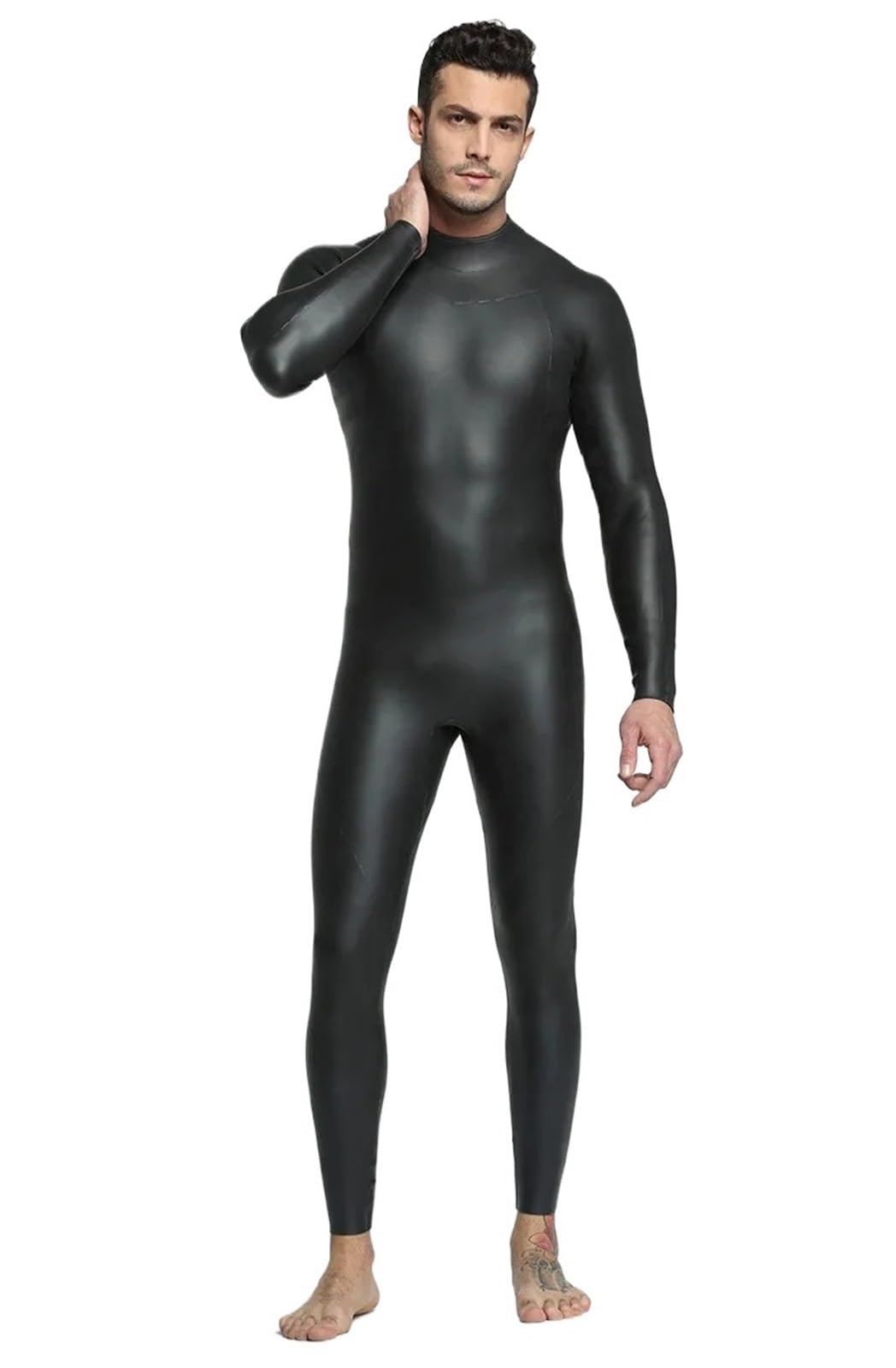Traje de neopreno elástico de 3 mm para hombre y mujer, para buceo, para mantener el calor, traje de natación con celdas abiertas, una sola pieza para buceo, natación, surf