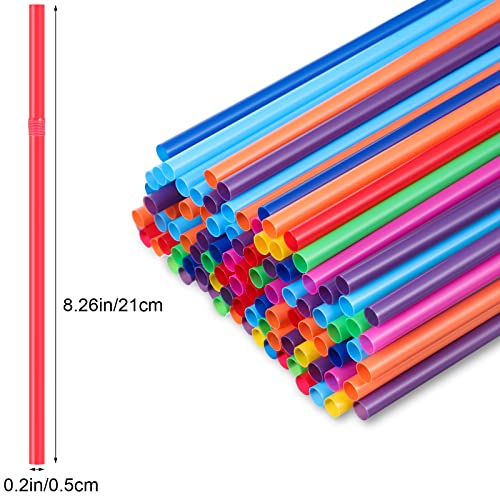 image for Patelai Plastic Straw Dispenser and 100 Pcs Drinking Straw Organizer C