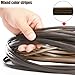 Laphivieh 120 Ft Wicker Repair Kit, Plastic Wicker Repair Supplies, Gradient Dark Brown with Visible Mixed Color Stripes, Synthetic Rattan Replacement Material for Patio Furniture Repair