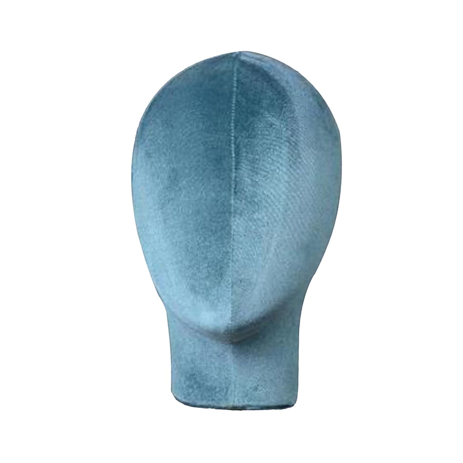 Głowa peruki Velvet Head for Peruki Kapelusze Okulary Dispaly Head Mannequin Head Base z otworem montażowym Łatwy pasujący do większego zacisku (Color : Lake Blue)