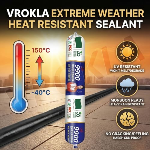 Image of Black Waterproof Silicone Sealant Super Strong 9900 Water Sealant Fast Drying Leakage Repair Adhesive Durable Weatherproof Silicon Glue Paste for Roof Concrete Water Tank (750gm, Pack of 2)