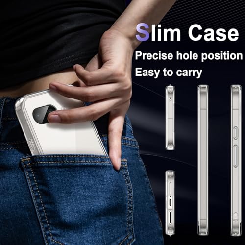 Image of Case for Google Pixel 9a, Military Grade Drop Protection Phone Case, Yellowing Resistant, Anti-Scratch Hard PC Back, Shockproof Hard Ultra-Thin Protective Cover, Clear