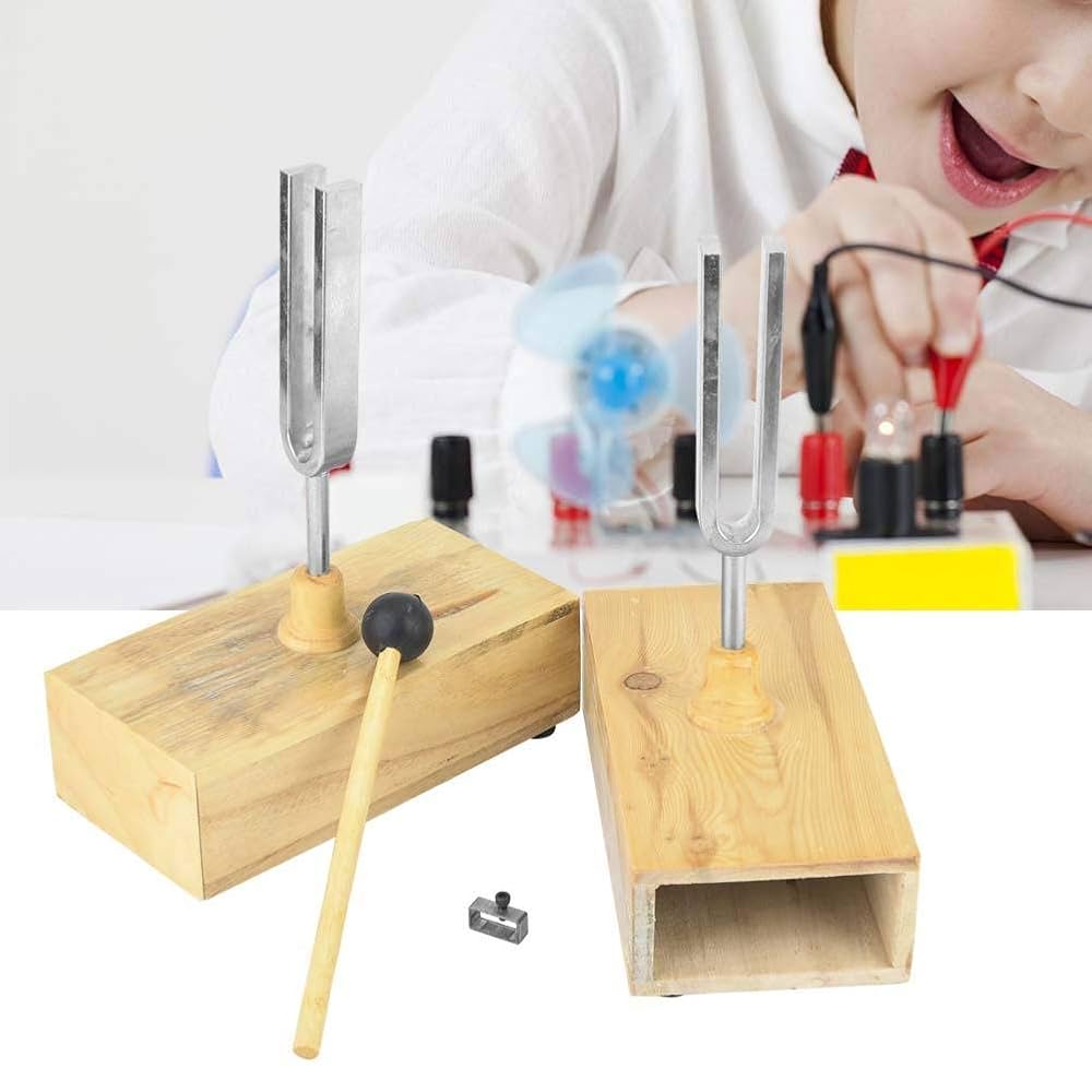 古道具　音叉　3個セット　科学　理科　実験　共鳴箱　インダストリアル　オブジェ 古道具 音叉 3個セット 科学 理科 実験 共鳴箱 インダストリアル