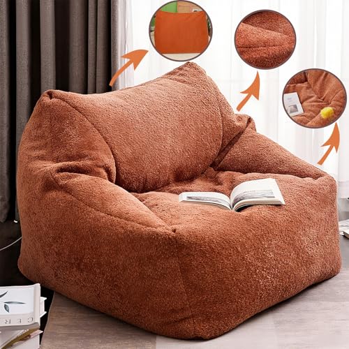 Fodera per pouf oversize per adulti e ragazzi, in morbido velluto di ciniglia, lavabile, per soggiorno e camera da letto