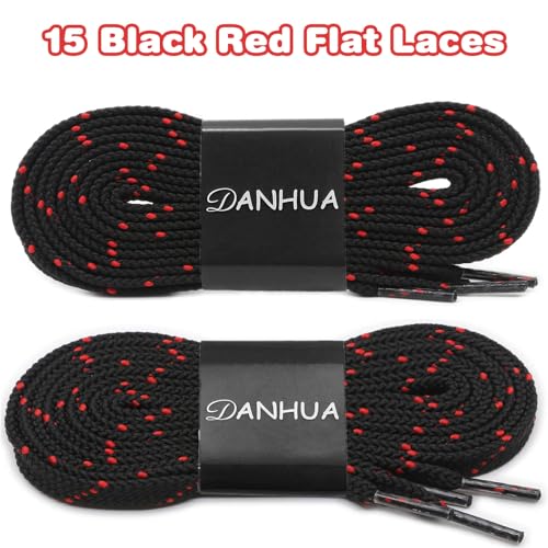 Image of Flat Shoelaces Multicolor Twill Point Thick Shoe Lace Shoestring 2 Pair