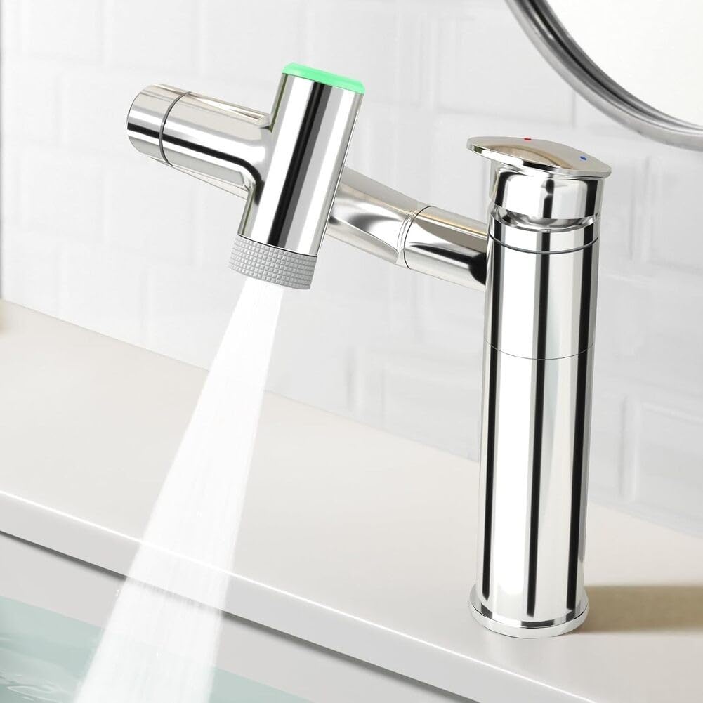 Robinet de salle de bain flexible anti-brûlure pour un lavage d'évier facile