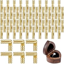 50Pcs Barrel Hinge, Barrel Hinges for Wooden Boxes, Brass Hidden Cylinder Hinges Invisible Concealed Hinge for Jewelry Box Cabinet Door Small Woodworking Projects
