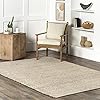 NuLOOM Elfriede Farmhouse Jute Blend Area Rug, 5' x 8', Natural