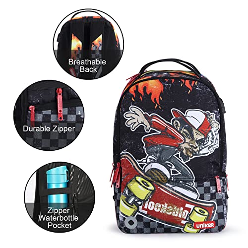 UNIKER Laptop Backpack with USB Port,Graffiti Backpack for Work,Space School Backpack,Designer Laptop Backpack for 15.6 Inch
