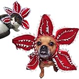 Demogorgon Dog Costume, Pet Halloween Costumes Novelty Demodog Hat Headgear, Funny Dog Clothes for Small Medium Dogs Cats Puppy, Cosplay Demon Props Headdress Party Dog Outfit Monster Headban (Medium)