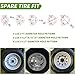 Foozet Spare Tire Mount for Trailer, Spare Tire Carrier, 120 LBS Weight Capacity Heavy-Duty Spare Tire Carrier Compatible with 4 & 5 & 6 Lugs Wheels on 4