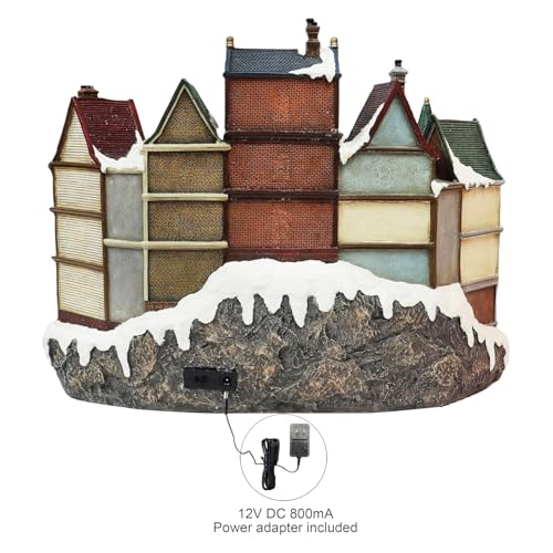 MOMENTS IN TIME Animated City Hall Town Center 12.6” Lighted Christmas Village Building with Rotating Tree, LED Lights, Music & Adapter Hand-Painted Polyresin Holiday Display Holiday Scene - Image 6