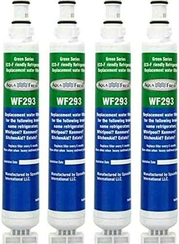 Aqua Fresh 4396701 Refrigerator Water Filter Replacement Compatible with 4396701 Replacement for 9915, EDR6D1, RWF2000A, LC200V, RWF1021, Filter 6, WFL200, 4396702, EFF-6001A (4 Pack)