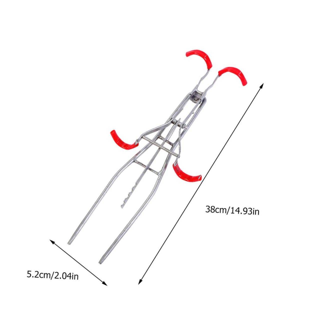 Supports Doubles en Métal Argenté, 2 Pièces, pour Canne à Pêche