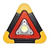 Triangulo Sinalizador Veicular Alerta Solar Emergencia LED Recarregavel Acampamento