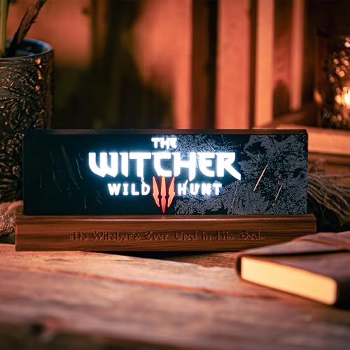 Neamedia The Character Company The Witcher 3: Wild Hunt - Lampe Officielle, Licence Officielle, Lampe LED d'ambiance de Salon ou de Bureau, Compatible Mobile, Xbox, PS5 et PC, Idée Cadeau – vue 2