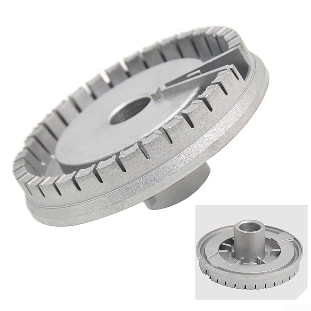 Wb16x24722 Base de quemador de gas para modelos GE y Haier, pieza de repuesto de aleación de aluminio plateado para reparación superior de estufa, corrige llamas desiguales y problemas de encendido
