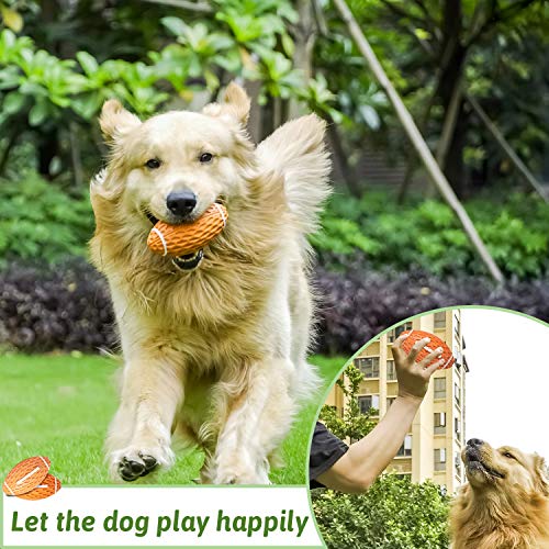 Kol Dog Plush Toys Dog Chew Toys Pet Squeaky Toys With Crinkle Paper, Interactive, Chewing And Durable Toys For Puppy Dogs And Medium Dogs. (Ball Orange) #TOP2