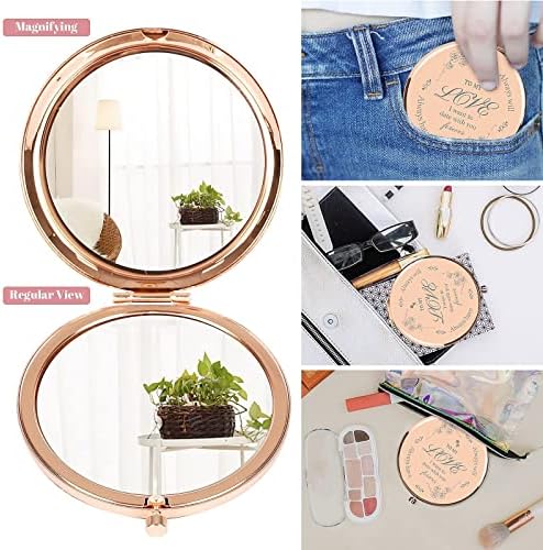 MACTING Preserved Rose, Eternal Red Rose Flower Gift Box with Portable Mirror Romantic Gift for Mother's Day Valentine's Day Anniversary Birthday