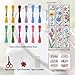 ORIGACH 6 Pcs Flower Cross Stitch Bookmark Kit for Beginner with Backing Felt Floss Instruction Sunflowers Tulip DIY Stamped Embroidery Bookmark Kit for Starter Adults Book Lovers