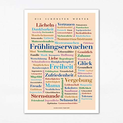 Deine Wörter Poster Schöne (30x40 cm)