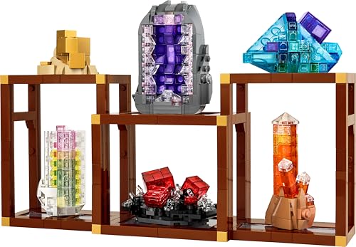 Image of LEGO Ideas Mineral Collection, Crystal Display Shelves, Living Room Decor 21362 - Building Blocks Set for Adults -Age 18+