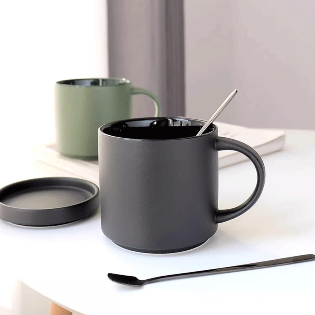 ENGENDER Tazas Cafe Taza De Cerámica Simple, Taza De Café De Oficina, Taza De Té Retro, Taza De Agua De Gran Capacidad Mug Cups(B)