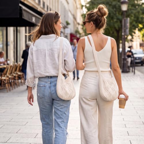 Bolso de crochet para mujer con billetera de pulsera miniatura 2