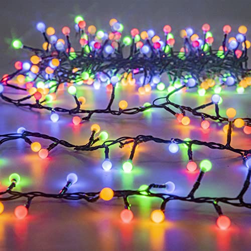 PABIPABI Cluster String Lights 200LT Connectable 29.25FT 9 Modes Christmas Firecracker Fairy Lights Fuzzy Ball Waterproof Indoor & Outdoor for Window Fence Garden Wedding Party Plug in (Multicolor) PABIPABI Cluster String Lights 200LT Connectable 29.25FT 9 Modes Christmas Firecracker Fairy Lights Fuzzy Ball Waterproof Indoor & Outdoor for Window Fence Garden Wedding Party Plug in (Multicolor)