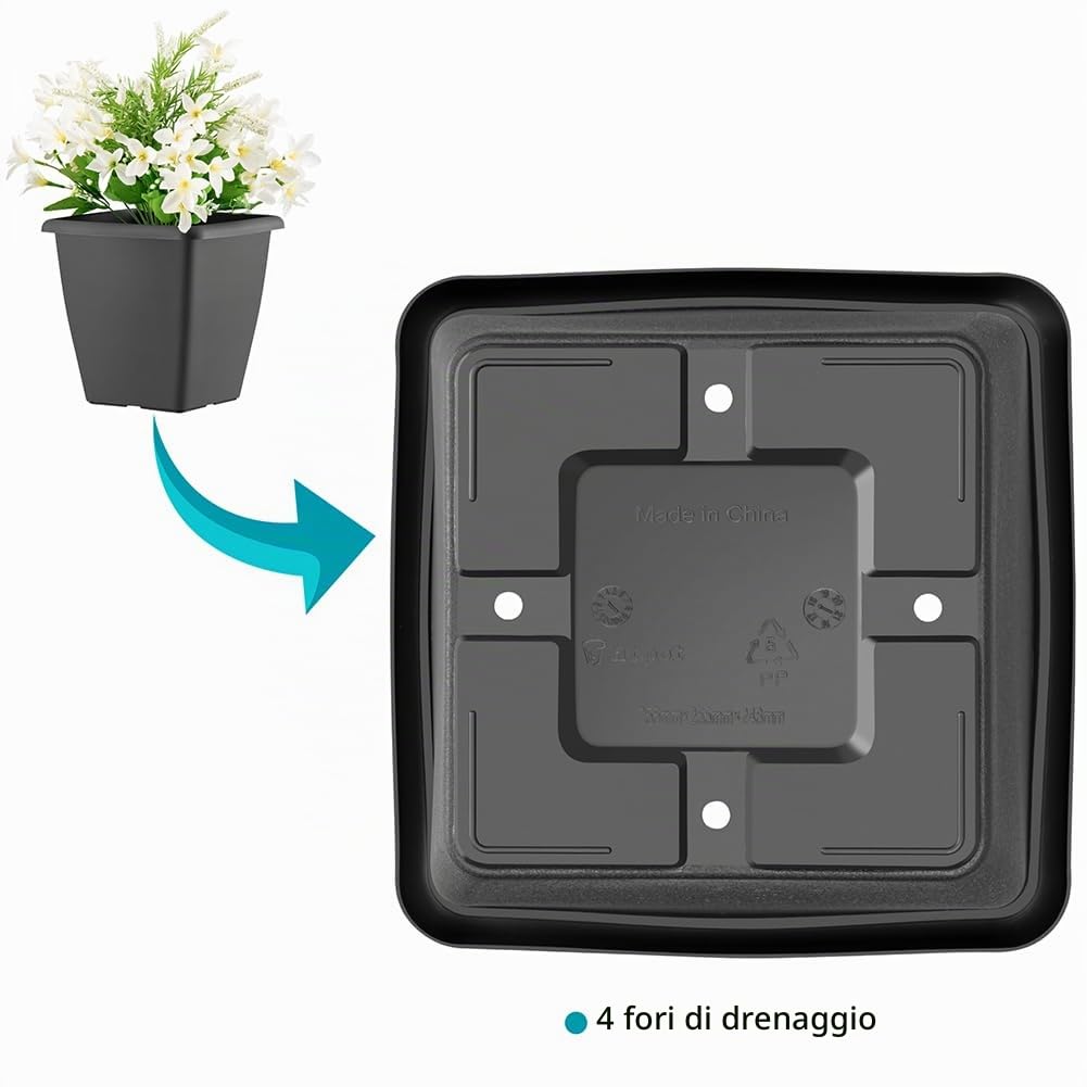 BAKAJI Fioriera da esterno con spalliera in polyrattan, 3 Vasi Removibili Contenitori per Piante, Traliccio da Esterno con grigliato ideale x Giardino, Balcone, Terrazzo, Pianta Rampicante (Marrone)