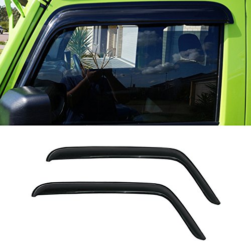 Gldifa Wind Deflector Compatible With 07-17 Jeep Wrangler Jk 2 Door Sun Rain Guards Window Visors 92328 #TOP2