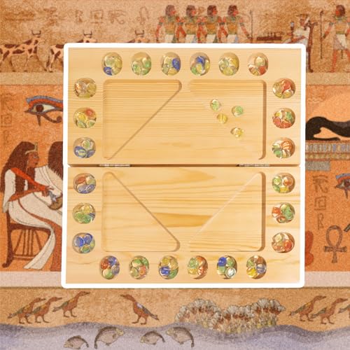 Juego de Mesa Mancala Plegable de Madera para 4 Jugadores miniatura 5