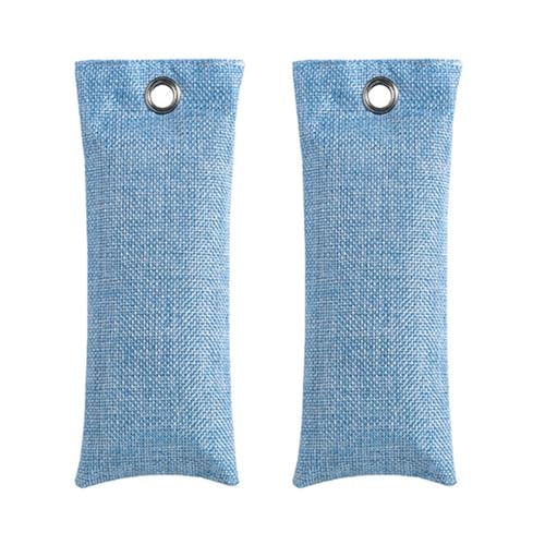 FIGCY Bolsas de Carbón de Bambú 50g x 2, Desodorizadores para Zapatos y Armarios, Purificador de Aire Portátil, Diseño Elegante, Absorbente de Olores Eficaz para el Hogar