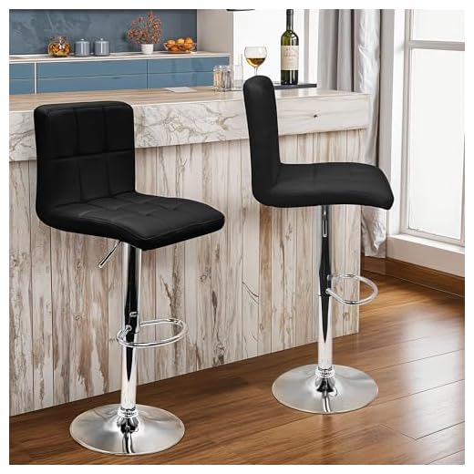 Kit 3 Banquetas Confort Gomos Estofada Couro Giratória c/regulagem Preta